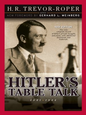 cover image of Hitler's Table Talk 1941-1944